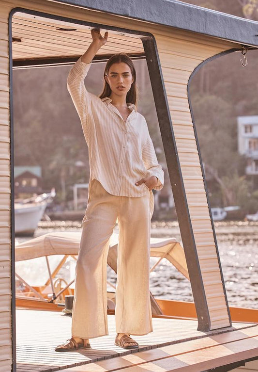 Della Linen Pants - Cream