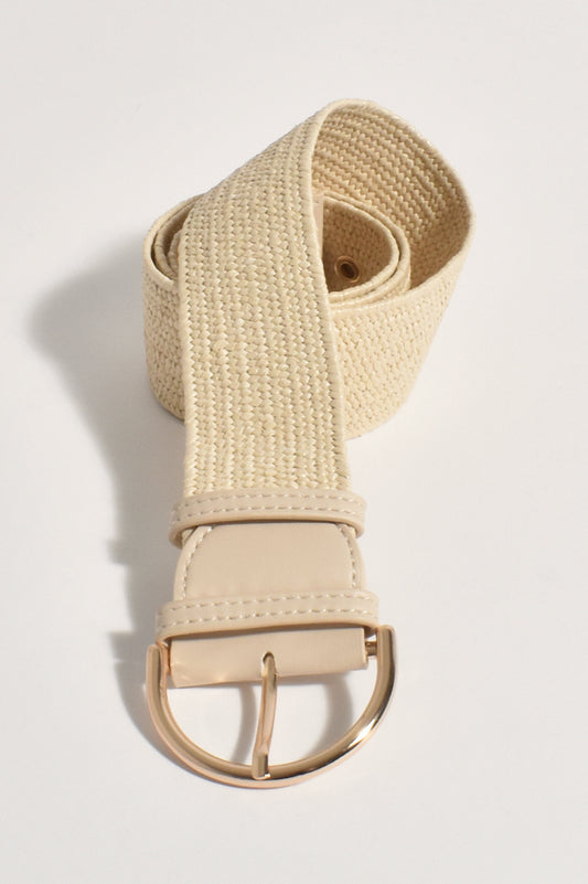 Peta Stretch Belt - Cream