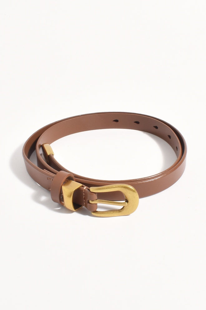 Taylor Metal Buckle Belt - Tan