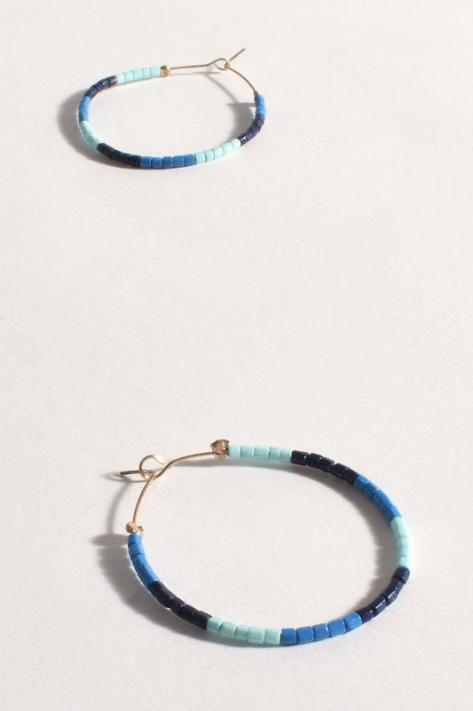 Beaded Wire Hoops