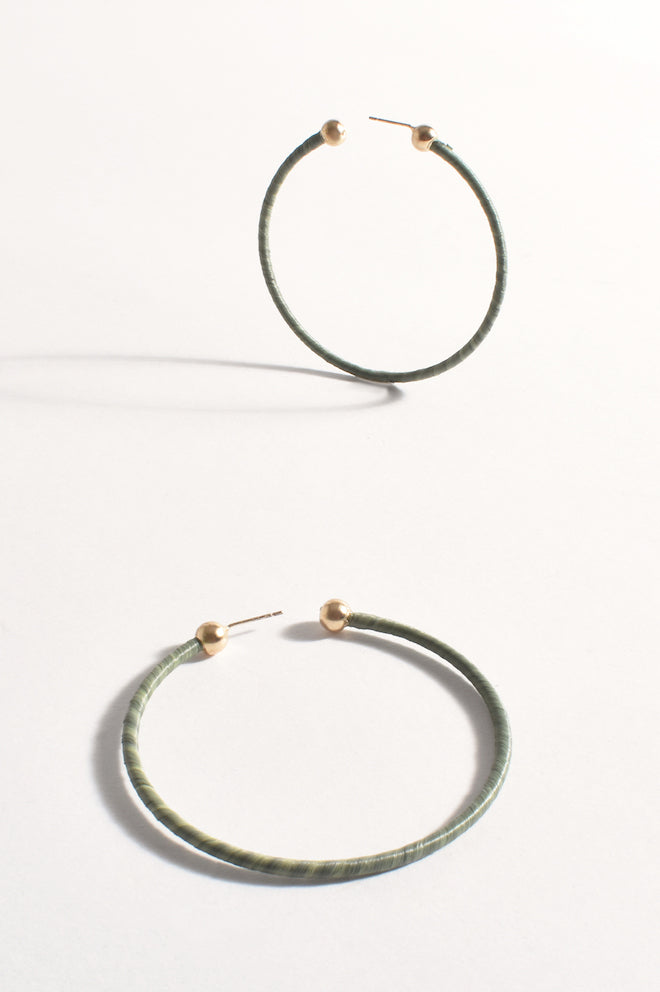 Summer Essential Wrapped Hoops - Sage