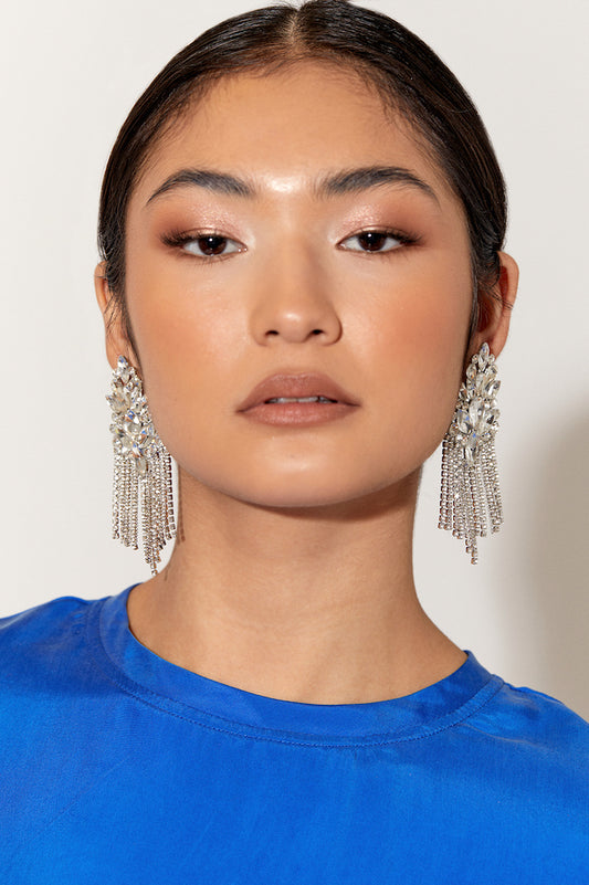 Jewelled Tassel Cocktail Earrings