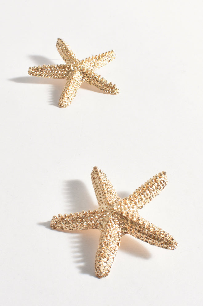 Metal Starfish Earrings