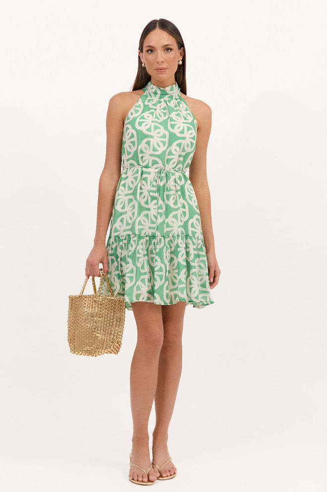 Rosa Bordeaux Print Dress