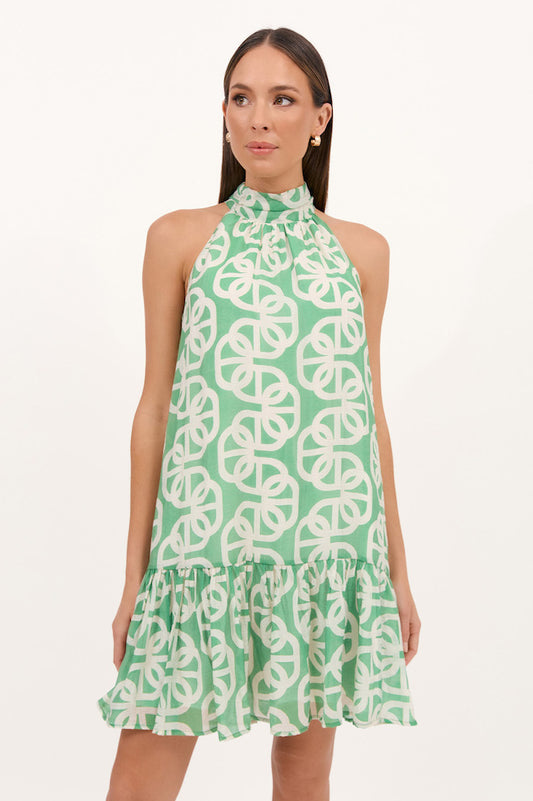 Rosa Bordeaux Print Dress