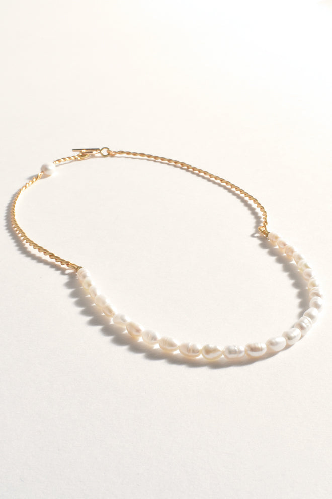 Fine Pearl & Chain Necklace