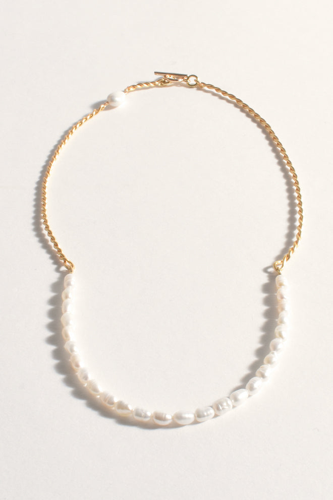 Fine Pearl & Chain Necklace