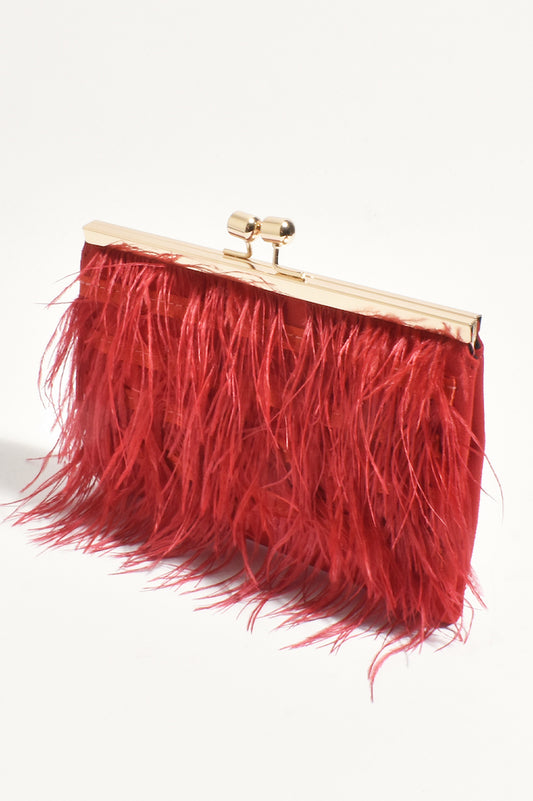 Cher Feather Floaty Clutch