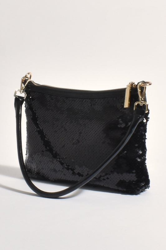 Iris Sequin Handbag - Black