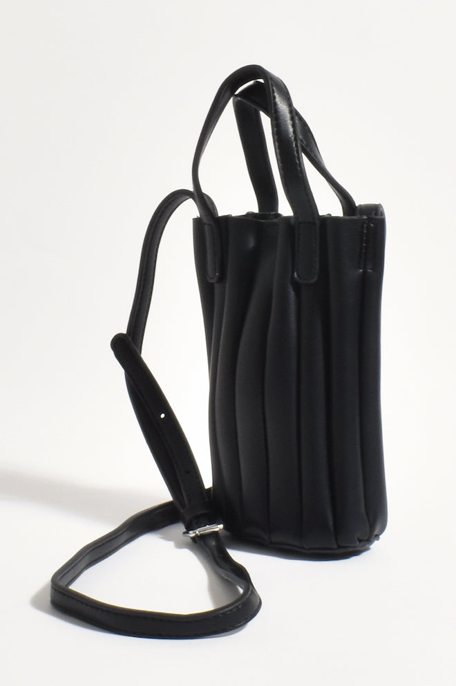 Romi Quilted Mini Crossbody Bag - Black