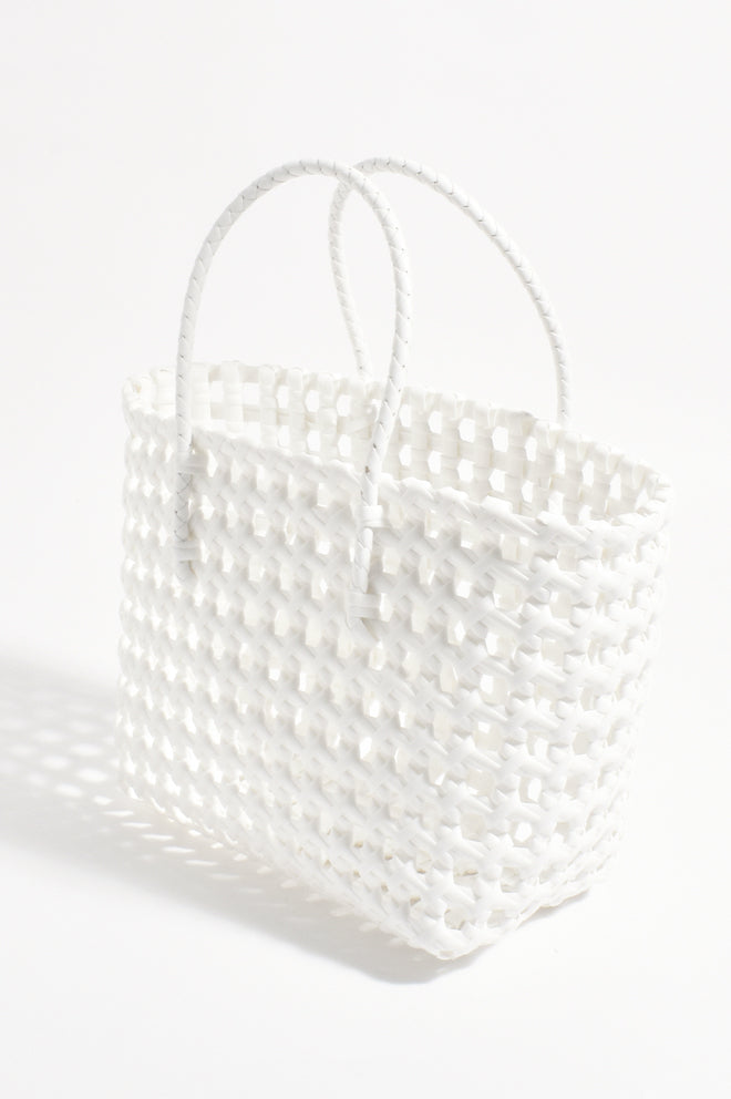 Nadia Picnic Weave Basket - White