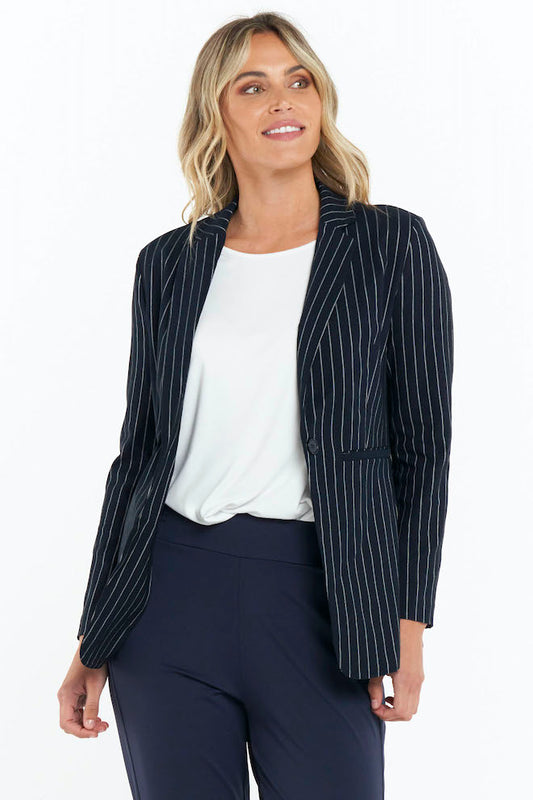 Rosa Blazer - Navy Stripe