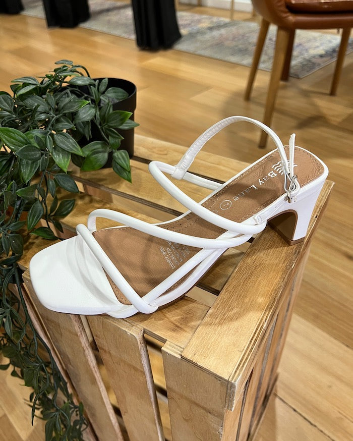 Krystal Heels - White