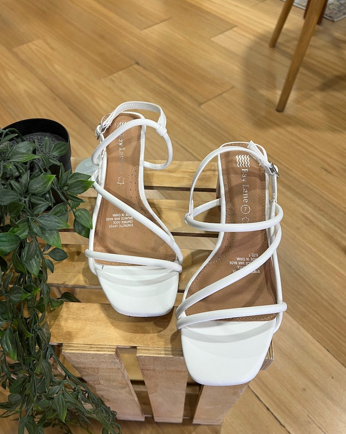 Krystal Heels - White