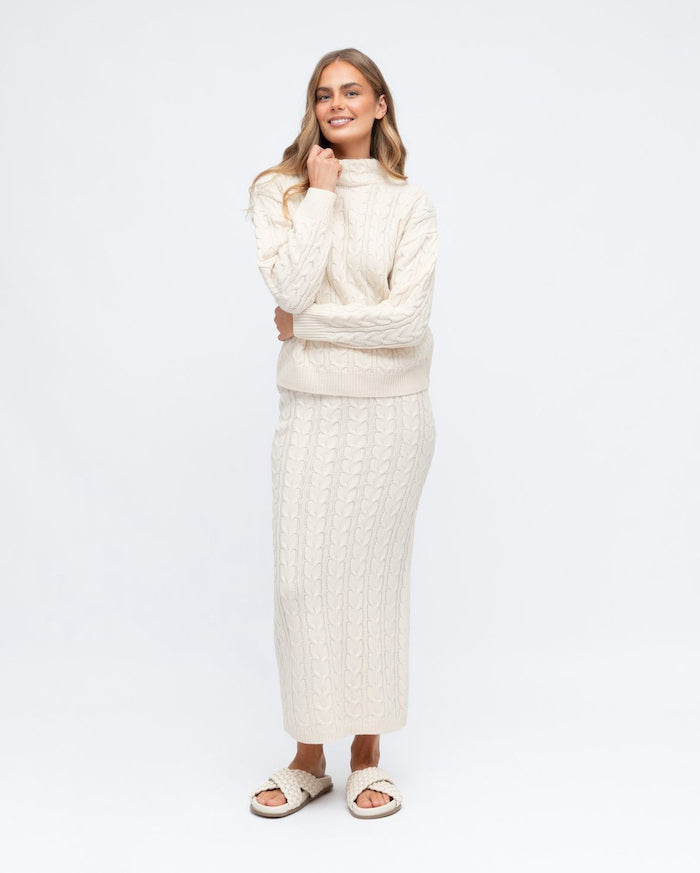 Jamie Cable Knit Skirt