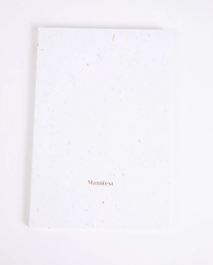 Manifest Notebook - White Straw