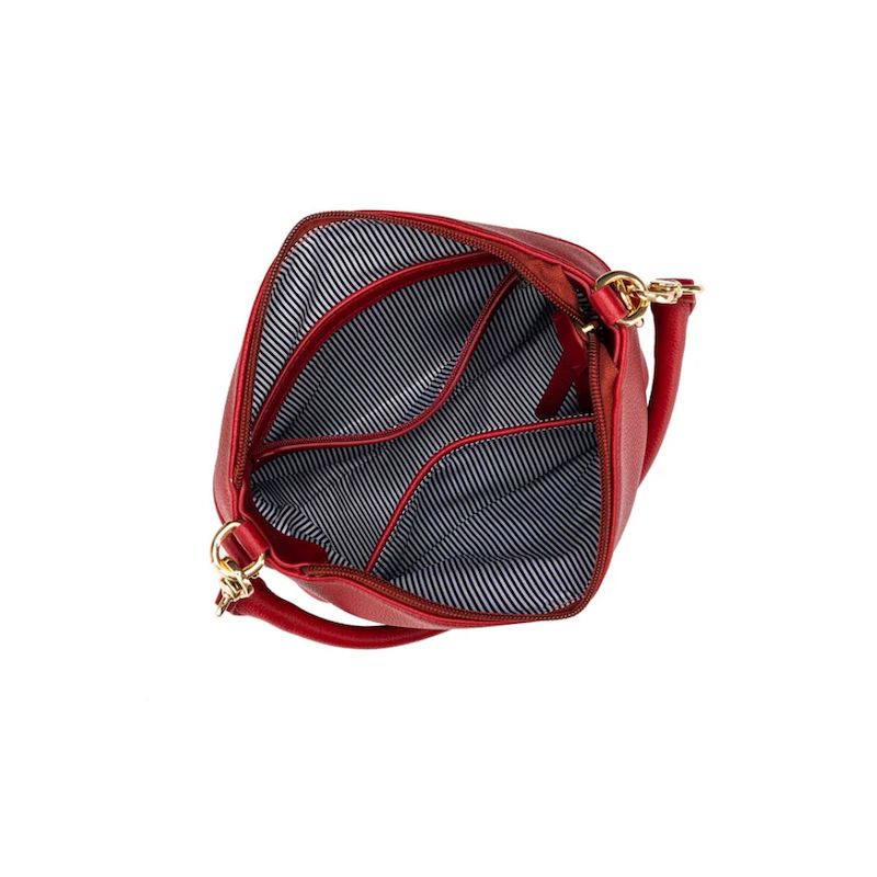 Alice Top Handle Crossbody Bag - Deep Red