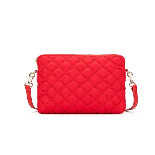Tribeca Quilted Crossbody Bag - Red