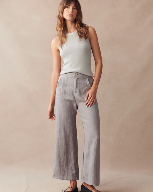 Jude Linen Pants - Grey