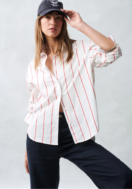 Yuki Shirt - Red Stripe