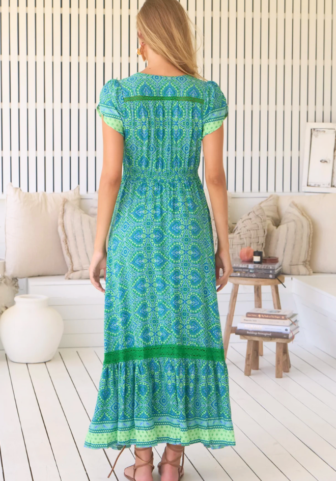 Tranquility Print Carmen Maxi