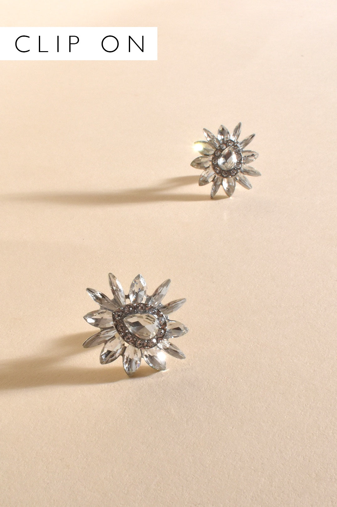 Spiked Floral Clip On Earrings - Kat and Ko Clothing